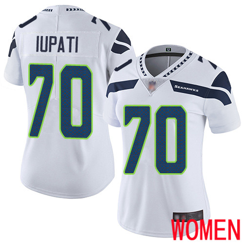 Seattle Seahawks Limited White Women Mike Iupati Road Jersey NFL Football 70 Vapor Untouchable